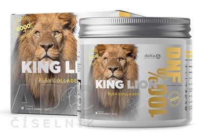 DELTA KING LION flex COLLAGEN 8 000 mg prášok na prípravu nápoja, rozpustný kolagén, príchuť zelené jablko 1x240 g
