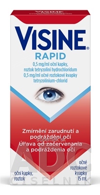 Visine Rapid 0,5 mg/ml int opo (fľ.LDPE) 1x15 ml