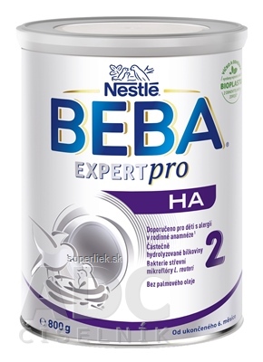 BEBA EXPERT pro HA 2 (inov.2021-10) mliečna výživa (od ukonč. 6. mesiaca) 1x800 g