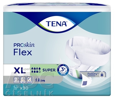 TENA Flex Super XL inkontinenčné nohavičky s rýchloupevňovacím pásom (inov.2022) 1x30 ks
