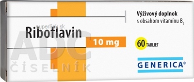 GENERICA Riboflavin 10 mg tbl 1x60 ks