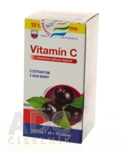 Dobré z SK Vitamín C 200 mg príchuť ACAI tbl 60+10 zadarmo (70 ks)