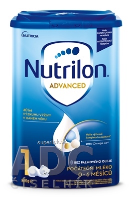 Nutrilon Advanced 1 počiatočná mliečna dojčenská výživa v prášku (0-6 mesiacov) 1x800 g