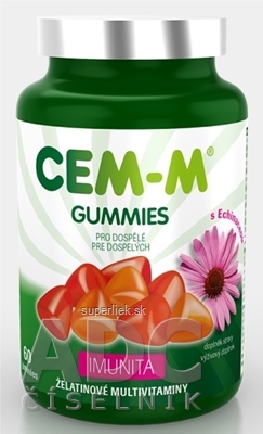 CEM-M GUMMIES IMUNITA želatinové multivitamíny s Echinaceou, pre dospelých, 1x60 ks