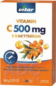 VITAR VITAMÍN C 500 mg S RAKYTNÍKOM cps s postupným uvoľňovaním 1x60 ks