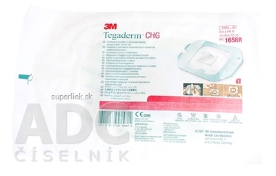 3M TEGADERM CHG 1658R (SelP) 10cm x 12cm, transparentné, antimikrobiálne krytie 1x1 ks