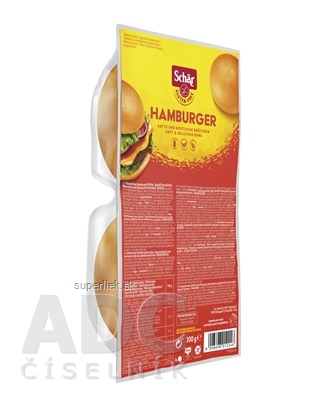 Schär ŽEMLE HAMBURGER pečivo bezgluténové 4x75 g (300 g)