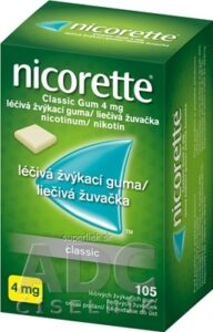 Nicorette Classic Gum 4 mg gum med (blis. PVC/Al) 1x105 ks