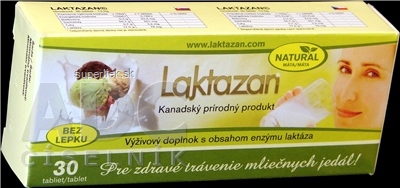 LAKTAZAN tablety tbl enzým laktáza s príchuťou mäty 1x30 ks