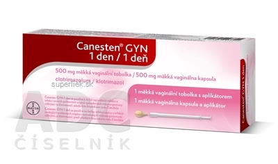 Canesten GYN 1 deň mäkká vaginálna kapsula cps vam 500 mg (blis.PVC/PVDC/PVC/Al+ 1 PP aplikátor), 1x1 set