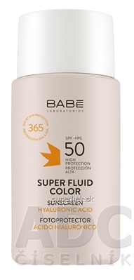 BABÉ SUPER FLUID COLOR SPF50 tónovaný fluid s ochranným faktorom pre všetky typy pleti 1x50 ml