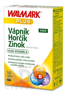 WALMARK Vápnik Horčík Zinok FORTE tbl (inov.2019) 1x30 ks