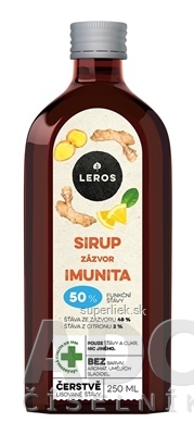 LEROS Sirup Zázvor Imunita 1x250 ml