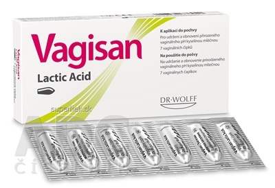 Vagisan Lactic Acid vaginálne čapíky s kyselinou mliečnou 1x7 ks