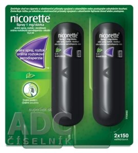 Nicorette Spray 1mg/dávka aer ors 150 dávok (fľ.PET+dávkovač) 2x13,2 ml