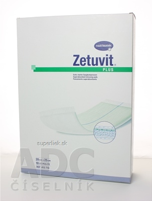 ZETUVIT Plus kompres nasiakavý sterilný (20x25 cm) 1x10 ks