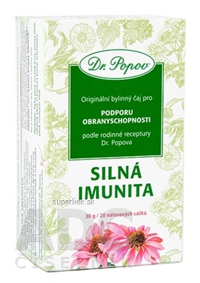 Dr. Popov Bylinný čaj SILNÁ IMUNITA nálevové vrecúška 20x1,5 g (30 g)