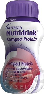 NUTRIDRINK COMPACT PROTEIN s príchuťou chladivého červeného ovocia (inov.2022) 24x125 ml (3000 ml)