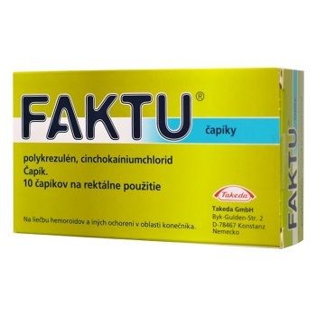 FAKTU čapíky sup 100 mg/2,5 mg (fólia PVC/PE) 1x10 ks