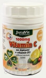 JutaVit Vitamín C 1000 mg so šípkami + vitamín D3 tbl 1x100 ks