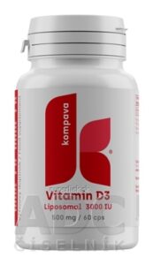 kompava Vitamín D3 cps lipozomálny 3000IU 1x60 ks