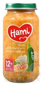 Hami príkrm Rizoto s morčacím stehienkom, cuketou a hráškom (od ukonč. 12. mesiaca) 1x250 g