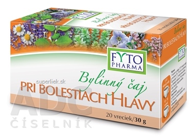 FYTO Bylinný čaj PRI BOLESTIACH HLAVY 20x1,5 g (30 g)