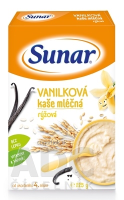 Sunar VANILKOVÁ KAŠA mliečna ryžová (od ukonč. 4. mesiaca) 1x225 g