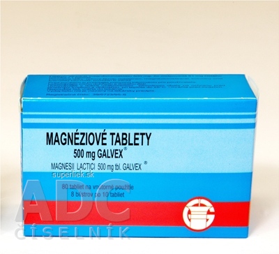 Magnesii lactas Galvex 500 mg tbl 0,5 g (blis.PVC/PVDC/Al) 1x80 ks