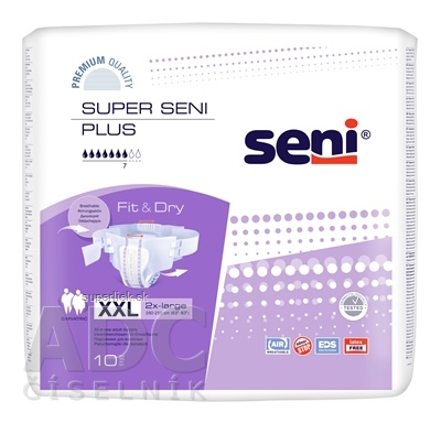 Seni SUPER PLUS AIR XXL plienkové nohavičky (obvod 160 - 210 cm) 1x10 ks