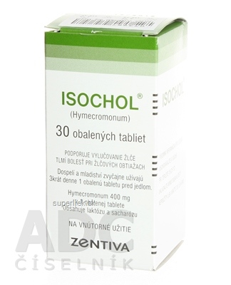 ISOCHOL tbl obd 400 mg (fľ. skl. hnedá) 1x30 ks