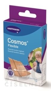 COSMOS Flexible náplasť na rany, elastická textilná (6x10 cm) 1x5 ks