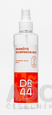 DR.44 OKAMŽITÁ DEZINFEKCIA dezinfekčný roztok (85% etanol) 1x250 ml