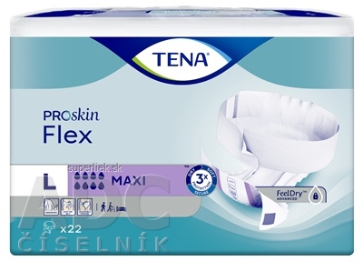 TENA Flex Maxi L inkontinenčné nohavičky s rýchloupevňovacím pásom (inov.2022) 1x22 ks