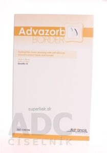 Advazorb Border krytie na rany samopriľnavé atraumatické10x20 cm 1x10 ks