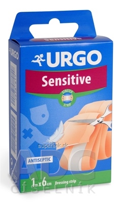 URGO Sensitive Stretch náplasť na citlivú pokožku, 1m x 6cm, 1x1 ks