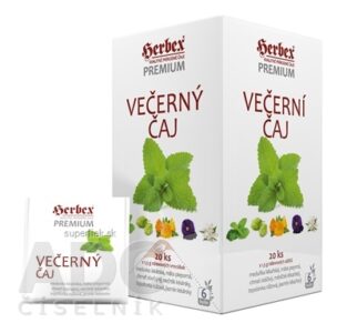 HERBEX Premium VEČERNÝ ČAJ bylinná zmes, čaj 20x1,5 g (30 g)