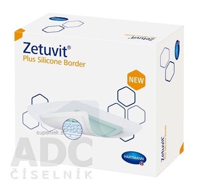 Zetuvit Plus Silicone Border kompres sterilný (12,5x12,5 cm) 1x10 ks
