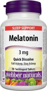 Webber Naturals Melatonin 3 mg tablety pod jazyk, rozpustné 1x90 ks