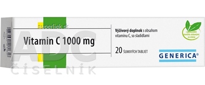 GENERICA Vitamin C 1000 mg tbl eff 1x20 ks