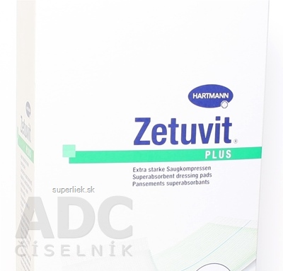 ZETUVIT Plus kompres nasiakavý sterilný (10x20 cm) 1x10 ks