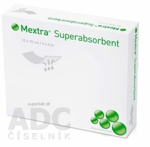 Mextra Superabsorbent 10x10 cm superabsorbujúci obväz 1x10 ks