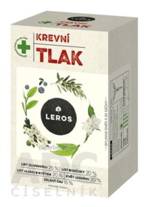LEROS KRVNÝ TLAK bylinná čajová zmes, nálevové vrecká 20x1,5 g (30 g)