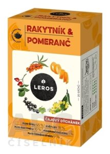 LEROS ČAJOVÁ CHVÍĽKA RAKYTNÍK & POMARANČ bylinný čaj aromatizovaný, nálevové vrecká 20x2 g (40 g)
