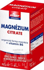 VITAR MAGNÉZIUM CITRATE + vitamín B6 tbl 1x60 ks