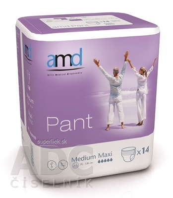 amd Pant Maxi Medium plienkové nohavičky navliekacie, obvod bokov 70 - 120 cm, nasiakavosť 2150 ml, 1x14 ks