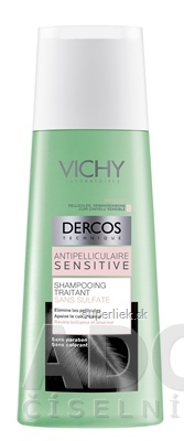 VICHY DERCOS ANTI-PELLICULAIRE SENSITIVE šampón proti lupinám, citlivá pokožka (M3533102) 1x200 ml