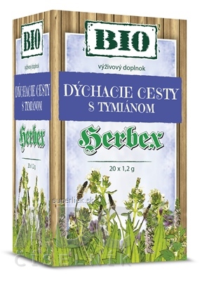 HERBEX BIO DÝCHACIE CESTY s tymiánom bylinná zmes, čaj 20x1,2 g (24 g)