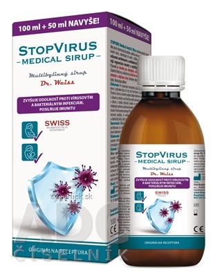 STOPVIRUS Medical sirup Dr. Weiss multibylinný sirup (100 ml + 50 ml navyše) 1x150 ml