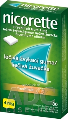 Nicorette Freshfruit Gum 4 mg gum med 1x30 ks